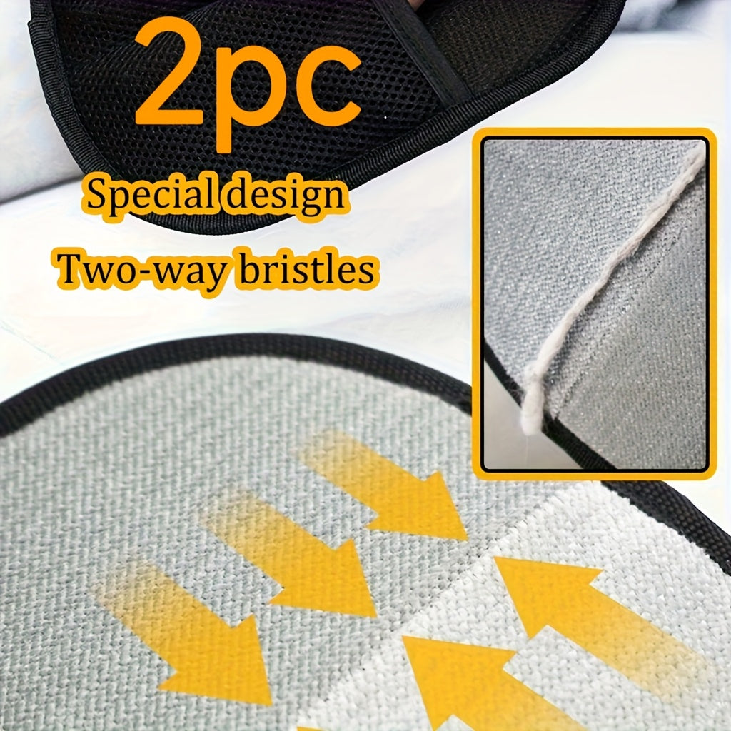 2pcs Large Size Upgraded Pet Static Hair Removal Gloves with Dual-Sided Brush, Measuring 21Cm X 16.5Cm, a Hairbrush That Effectively Removes Pet Hair, Essential Tools for Cats And Dogs | Stylish Pet Additions | Durable Pet Gr