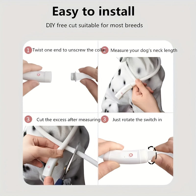 Rechargeable LED Dog Collar with 3 Modes - USB Charging, Adjustable Brightness, Durable PVC Material, Comfort Fit for Nighttime Walks, Safety & Visibility, Dog Collar Rechargeable, Pet Safety Gear, Sleek Pet Accessory, Comfor