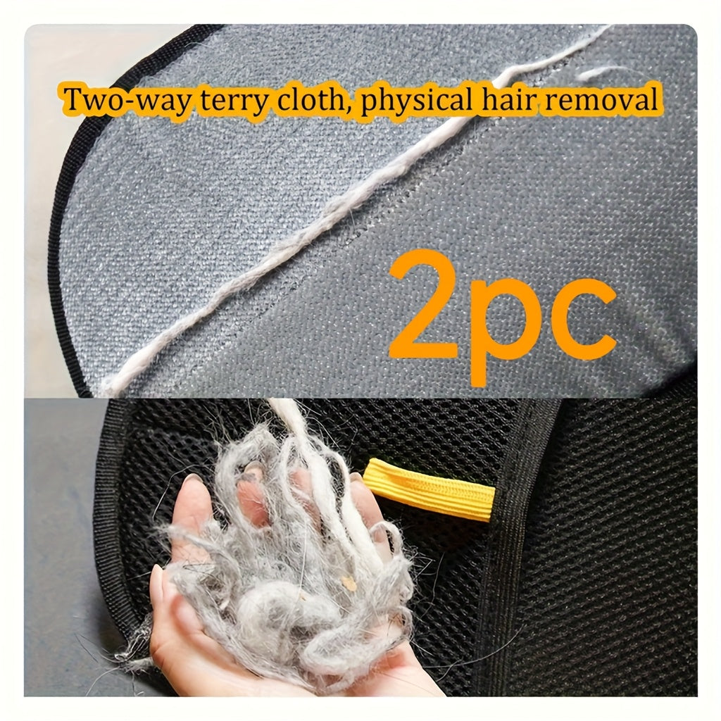 2pcs Large Size Upgraded Pet Static Hair Removal Gloves with Dual-Sided Brush, Measuring 21Cm X 16.5Cm, a Hairbrush That Effectively Removes Pet Hair, Essential Tools for Cats And Dogs | Stylish Pet Additions | Durable Pet Gr