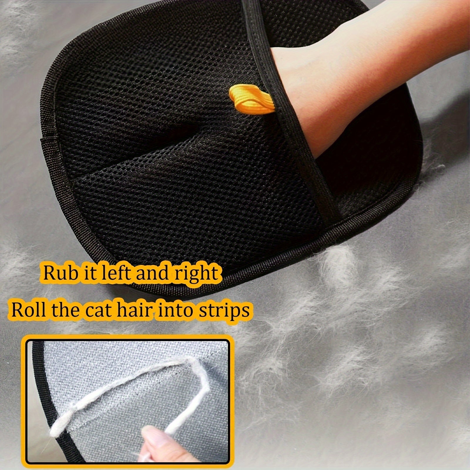2pcs Large Size Upgraded Pet Static Hair Removal Gloves with Dual-Sided Brush, Measuring 21Cm X 16.5Cm, a Hairbrush That Effectively Removes Pet Hair, Essential Tools for Cats And Dogs | Stylish Pet Additions | Durable Pet Gr