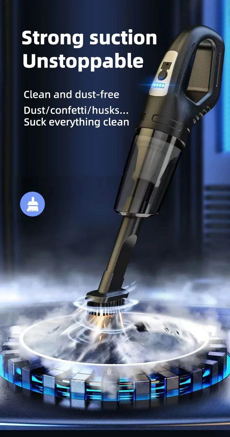 Wireless Handheld Vacuum Cleaner USB Charging Car Vacuum Cleaner Portable Wet&Dry Handheld strong Suction Cordless 12000pa