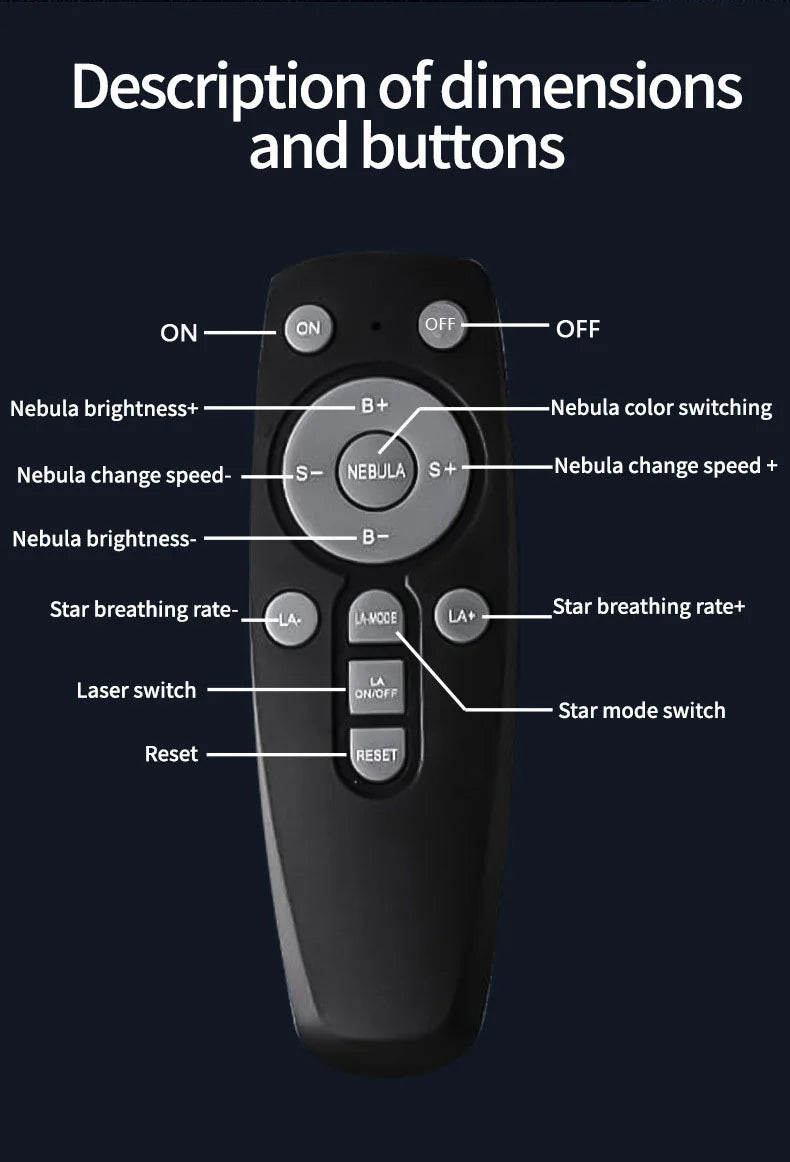 LED Star Galaxies Projector Night Light Astronaut Starry Sky Bedroom Room Decor Children's Gift - LED Atmosphere Creating Lamp