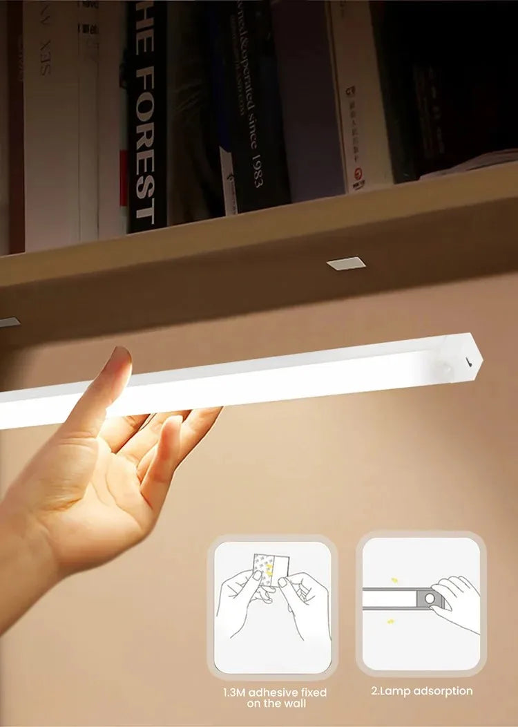 Wireless Rechargeable LED Night Lights Motion Sensor Lights Closet Kitchen Night Lights Bedroom Sensor Light Cabinet Stair Light