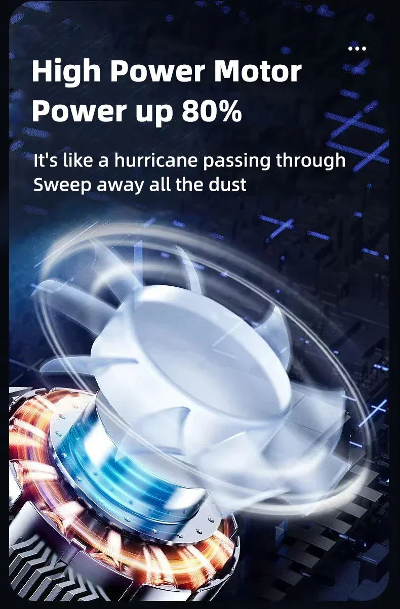 Wireless Handheld Vacuum Cleaner USB Charging Car Vacuum Cleaner Portable Wet&Dry Handheld strong Suction Cordless 12000pa