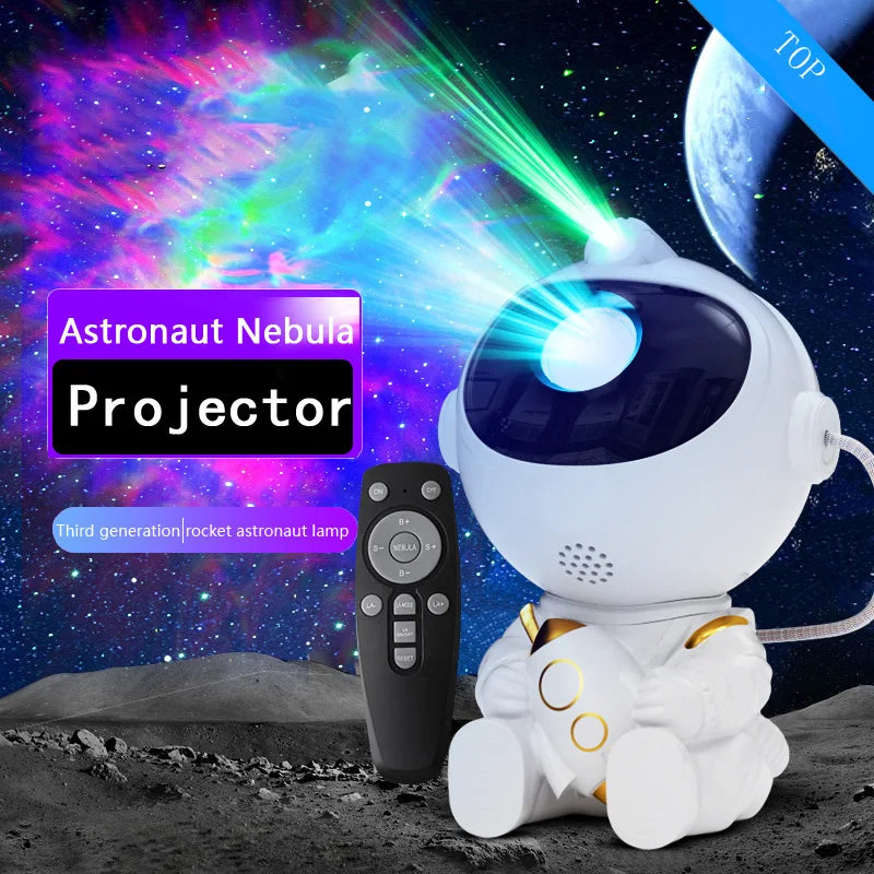 LED Star Galaxies Projector Night Light Astronaut Starry Sky Bedroom Room Decor Children's Gift - LED Atmosphere Creating Lamp