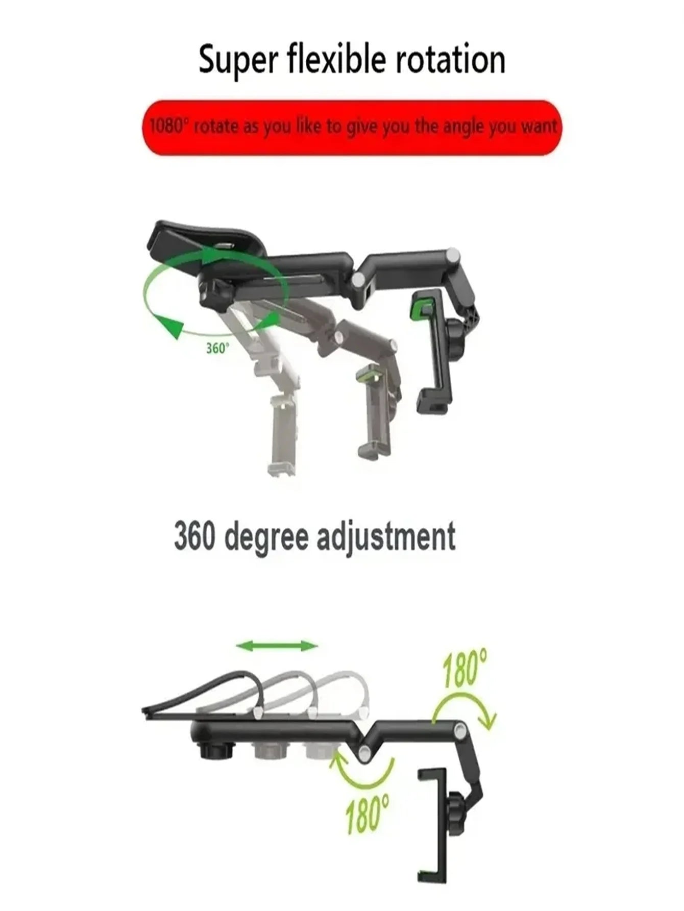 Sun Visor Phone Holder for Car Multifunctional 360° Rotating Sun Visor Cell Phone Holder with IPhone/Samsung/Android