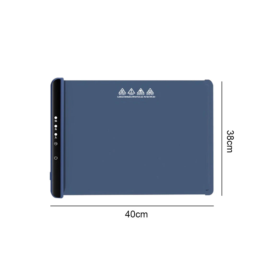 Electric Warming Tray Food Warmer Plate Foldable Portable Smart Food Fast Heating Mat Electric Warming Tray with 3 Tem Setting