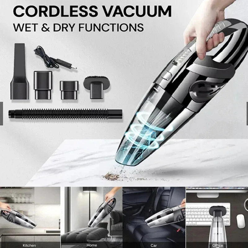 Wireless Handheld Vacuum Cleaner USB Charging Car Vacuum Cleaner Portable Wet&Dry Handheld strong Suction Cordless 12000pa