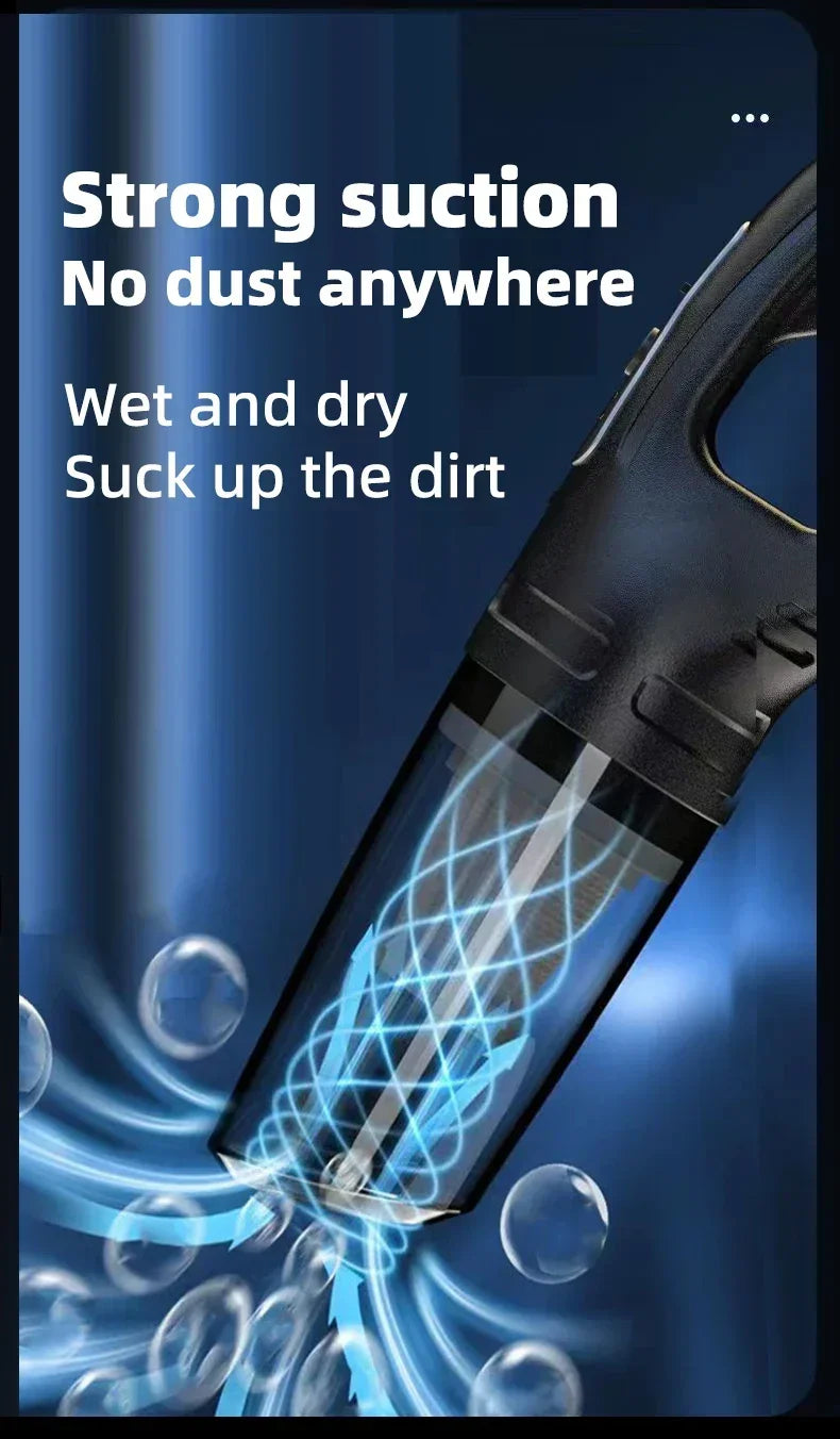 Wireless Handheld Vacuum Cleaner USB Charging Car Vacuum Cleaner Portable Wet&Dry Handheld strong Suction Cordless 12000pa