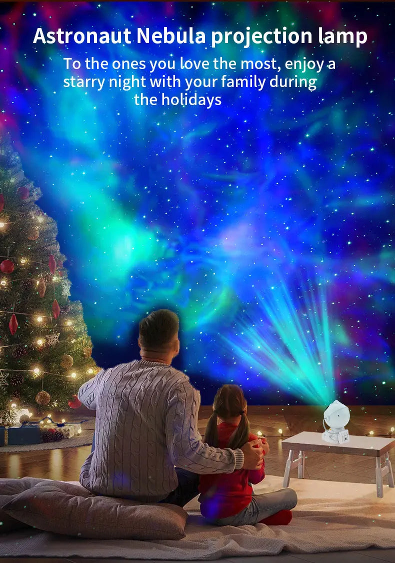 LED Star Galaxies Projector Night Light Astronaut Starry Sky Bedroom Room Decor Children's Gift - LED Atmosphere Creating Lamp