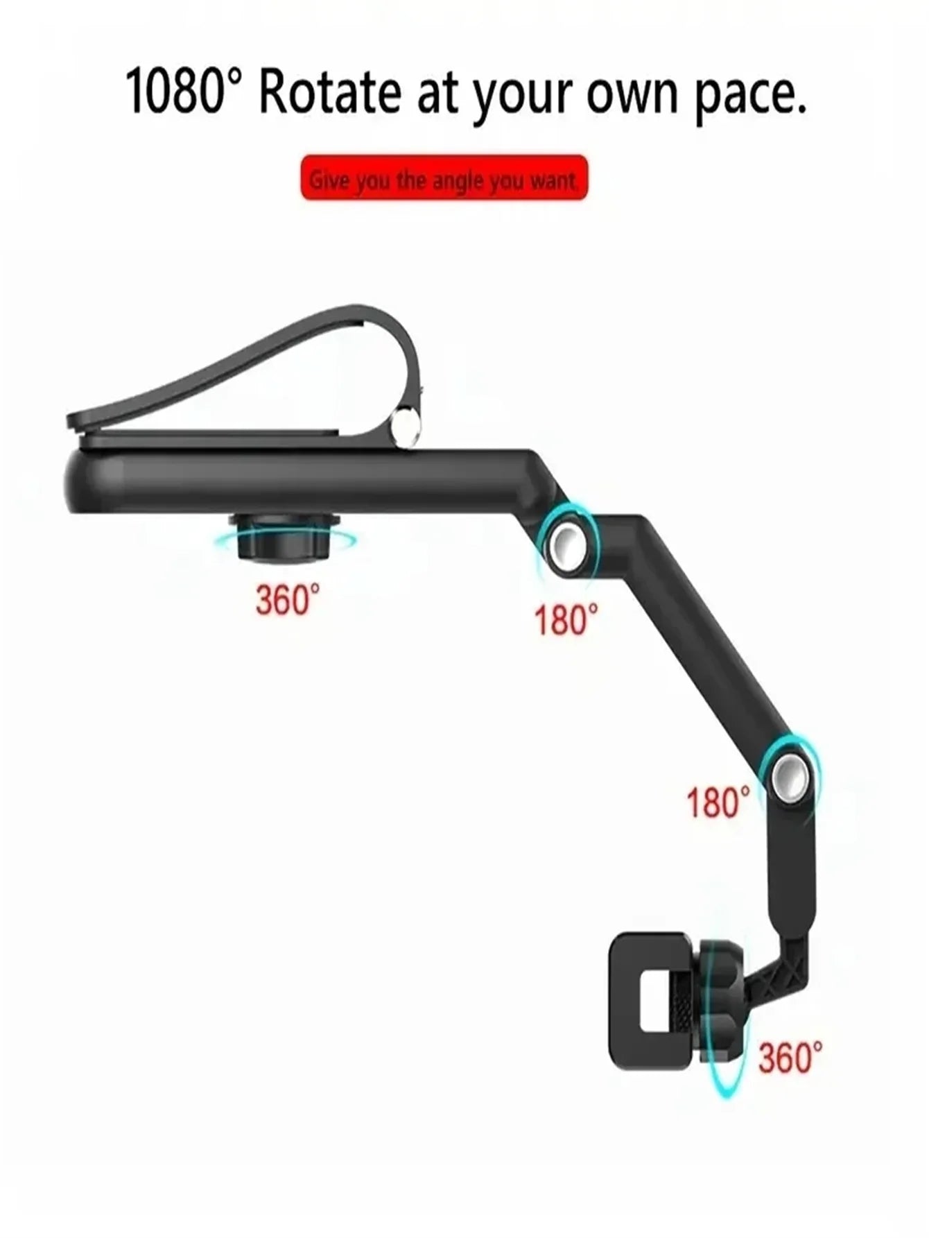 Sun Visor Phone Holder for Car Multifunctional 360° Rotating Sun Visor Cell Phone Holder with IPhone/Samsung/Android