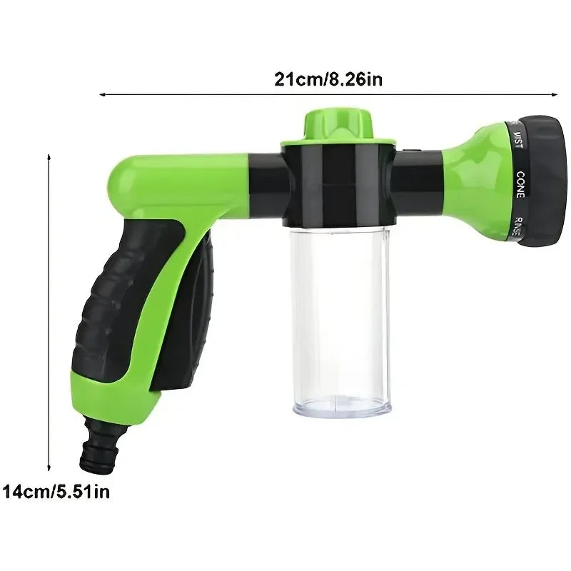 Pressure Hose Nozzle Foam Gun 8 In 1 Jet Spray Gun Soap Dispenser Garden Watering Horse Dog Animal Car Washing Tool Dropshipping