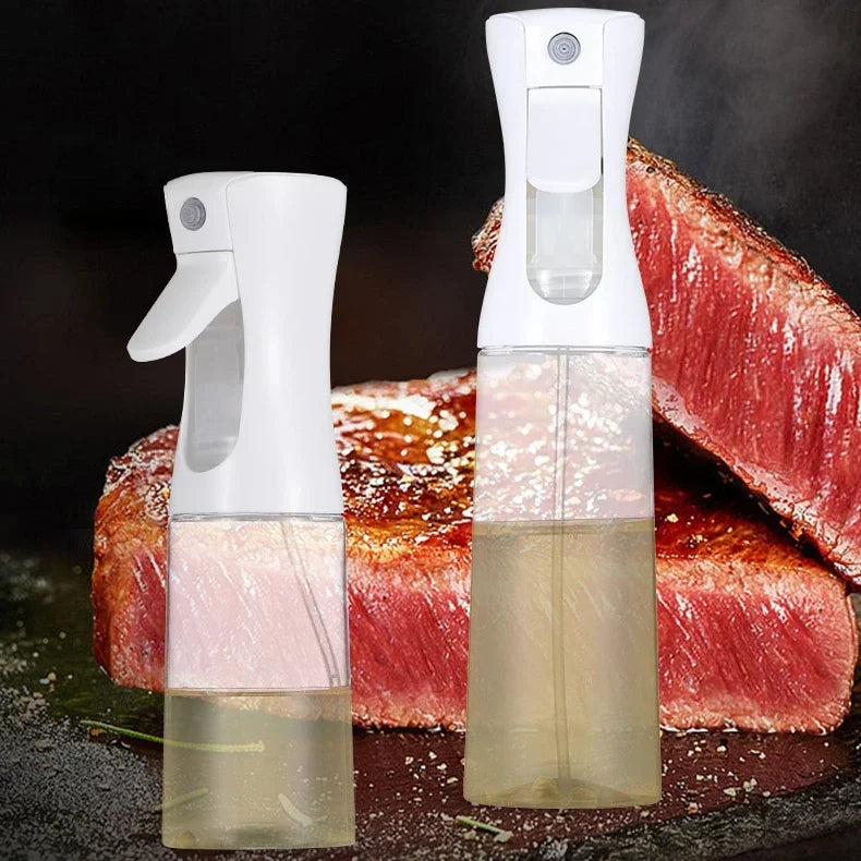 200/300/500m LOil Spray Plastic Household Kitchen Oil Spray Bottle or Oil Brush Nebulizing Mist Filling Cooking Dual Use BBQ