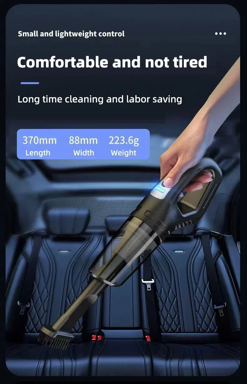 Wireless Handheld Vacuum Cleaner USB Charging Car Vacuum Cleaner Portable Wet&Dry Handheld strong Suction Cordless 12000pa