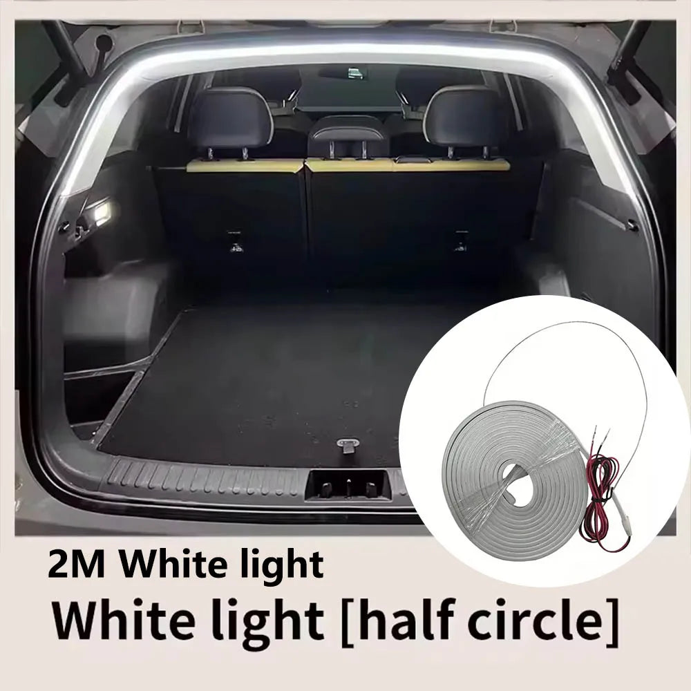 Car High Brightness Trunk Lighting Ambient Light Interior Decoration LED Wiring Free Automatic Sensing Tailgate 2/4M Light Strip