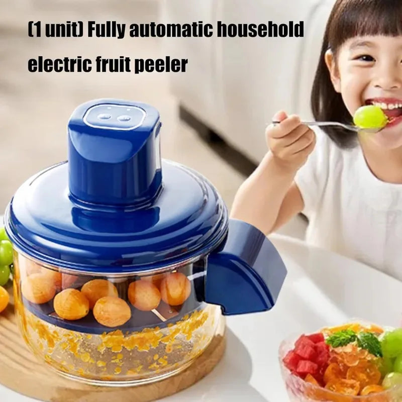 Automatic Grape Peeler, Electric Garlic Peeler, Small Household Rechargeable Fruit Kitchen Tool, Commercial Smart Fruit Machine.