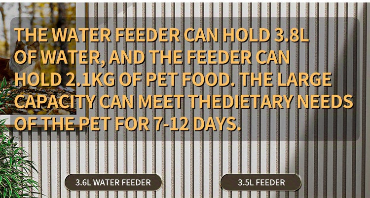 Uncharged Automatic Pet Feeder and Water Dispenser Set for Cats - Convenient, Hygienic, and Space-Saving Feeding Solution with Gravity-Fed Technology and Easy Cleaning Design
